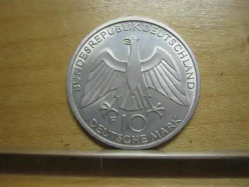 10 DM Silbermünze 1971 F - 2. Motiv der Olympiamünze (Olmpia 1972)