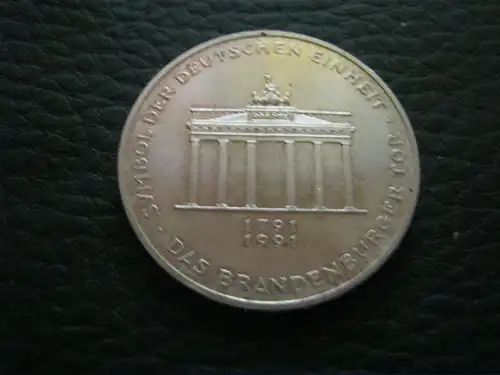 10 DM Silbermünze 1991 - 200 Jahre Brandenburger Tor 