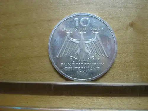 10 DM Silbermünze 1995 - 150. Geburtstag von Wilhelm Conrad Röntgen