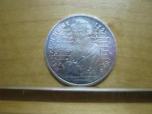 10 DM Silbermünze 1997 - 220. Geburtstag von Heinrich Heine