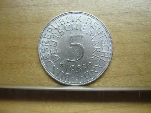 5 DM 1951 J - Heiermann - Silberadler - 5 Deutsche Mark - Silber