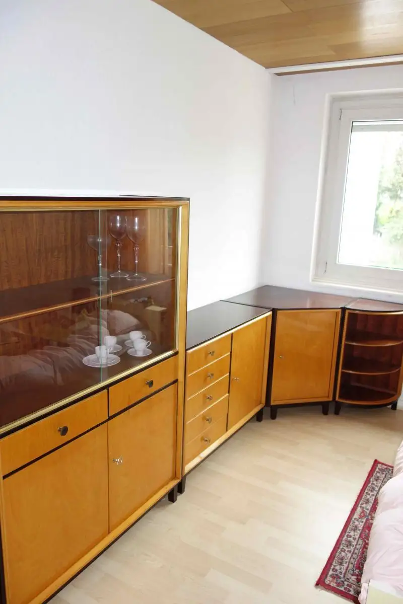 Wohnzimmerschrank Ensemble 50er Jahre Serie „Wonne im Heim“ . 0