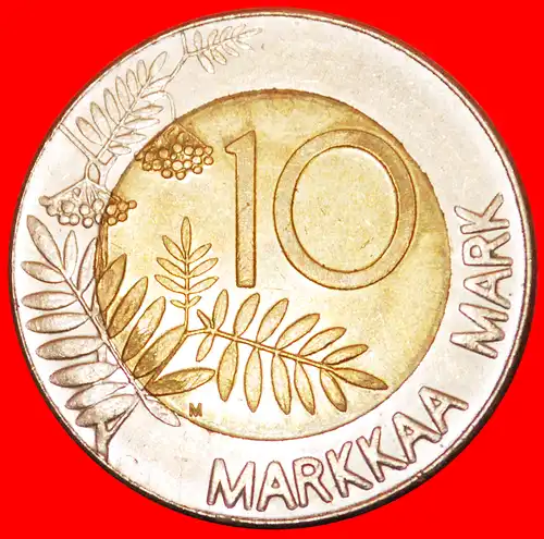 * BIMETALLISCH (1993-2001): FINNLAND ★ 10 MARK 1993M!