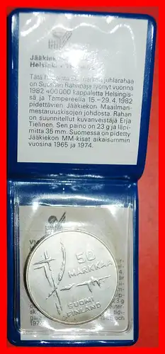 * SILBER: FINNLAND ★ 50 MARK 1982K-T EISHOCKEY-WELTMEISTERSCHAFT!