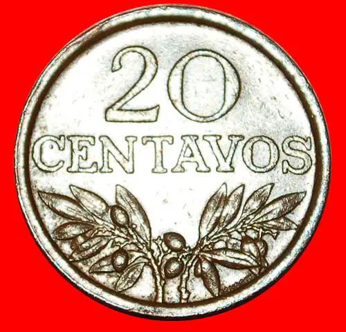 * OLIVEN: PORTUGAL ★ 20 CENTAVOS 1974! STEMPELDREHUNG 180°! * OLIVES: PORTUGAL ★ 20 CENTAVOS 1974! NOT MEDAL ALIGNMENT!  