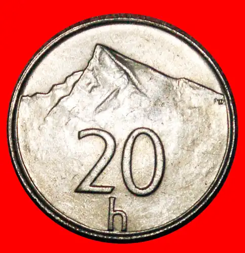 * BERG (1993-2003): SLOWAKEI ★ 20 HELLER 1994 VZGL STEMPELGLANZ! ENTDECKUNG MÜNZE! * MOUNTAIN: SLOVAKIA ★  MINT LUSTER! DISCOVERY COIN!