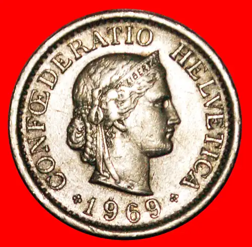 * FREIHEIT (1879-2021): SCHWEIZ ★ 10 RAPPEN 1969B! * LIBERTY (1879-2021): SWITZERLAND 