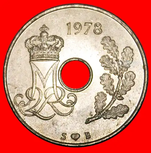 * MONOGRAMM (1973-1988): DÄNEMARK ★ 25 OERE 1978 STG STEMPELGLANZ!  * MONOGRAM: DENMARK