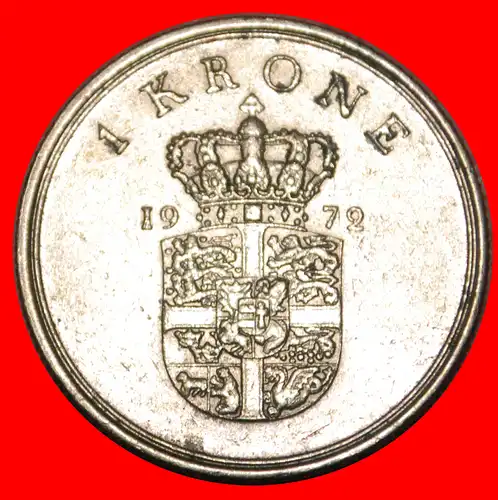 * GRÖNLAND und FÄRÖER (1960-1972): DÄNEMARK ★ 1 KRONE 1972! FREDERIK IX. (1899-1972)  * GREENLAND and FAROE ISLANDS: DENMARK