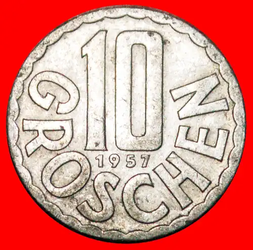 * ADLER (1951-2001): ÖSTERREICH ★ 10 GROSCHEN 1957! * EAGLE: AUSTRIA