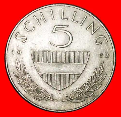 * PFERD (1960-1968): ÖSTERREICH ★ 5 SHILLING 1962 SILBER! * HORSE SILVER: AUSTRIA