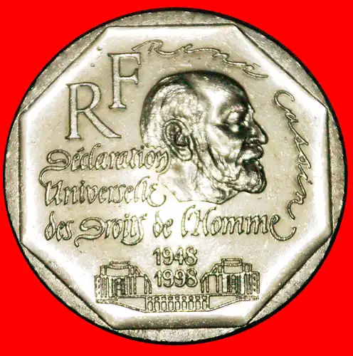 * RENE CASSIN (1887-1976): FRANKREICH ★ 2 FRANCS 1948 1998 STG STEMPELGLANZ! * FRANCE