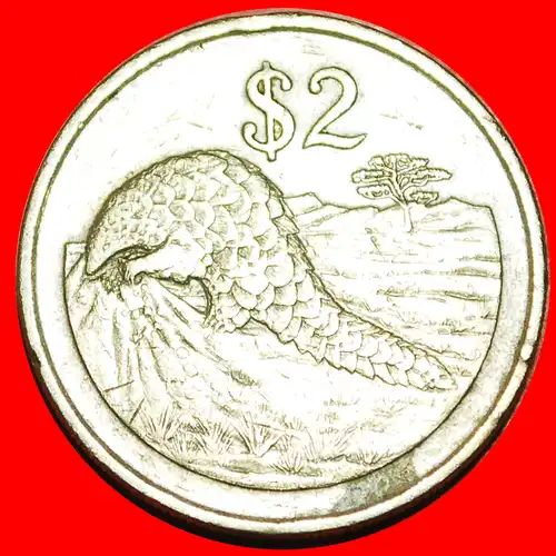 * AMEISENBÄR: SIMBABWE ★ 2 DOLLARS 1997! * ANTEATER: ZIMBABWE