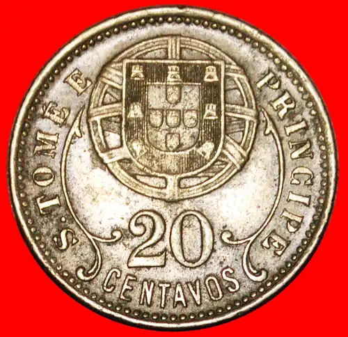 * PORTUGAL: SAO TOME UND PRINCIPE ★ 20 CENTAVOS 1929 UNGEWÖHNLICH! *SAINT THOMAS & PRINCE ★ UNCOMMON!