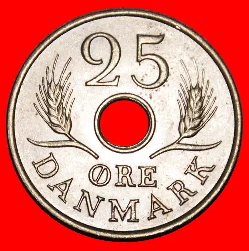 * MONOGRAMM (1966-1972): DÄNEMARK ★ 25 OERE 1972VZGL STEMPELGLANZ! FREDERIK IX. (1899-1972) * DENMARK ★ 25 ORE 