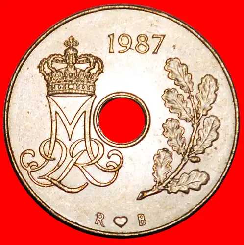 * MONOGRAMM (1973-1988): DÄNEMARK ★ 25 OERE 1987 STG STEMPELGLANZ!  * DENMARK ★ 25 ORE 