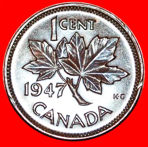 * UNVERÖFFENTLICHT: KANADA ★ 1 CENT 1947! GEORG VI. (1937-1952)   * UNPUBLISHED: CANADA 