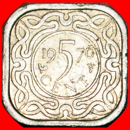 * NIEDERLANDE SCHIFF (1976-1986): SURINAME ★ 5 CENTS 1976! 