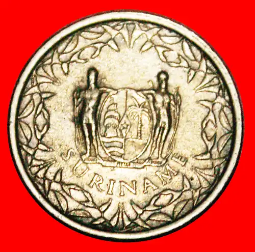 * NIEDERLANDE SCHIFF (1962-1986): SURINAME ★ 25 CENTS 1962!  
