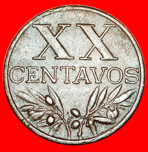 * OLIVEN (1942-1969): PORTUGAL ★ 20 CENTAVOS 1955! 