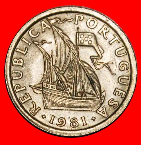 * SCHIFF (1963-1985): PORTUGAL ★ 2,50 ESCUDOS 1981 STG STEMPELGLANZ! * SHIP