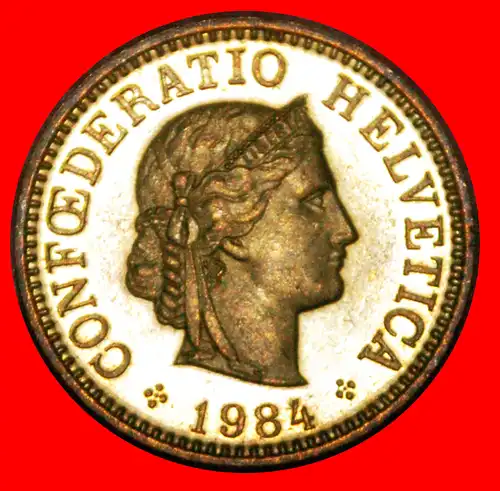 * FREIHEIT (1879-2021): SCHWEIZ ★ 5 RAPPEN 1984 STG STEMPELGLANZ! * LIBERTY: SWITZERLAND 