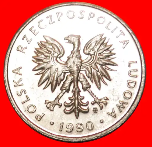 * INFLATION (1989-1990):  POLEN ★ 5 ZLOTY 1990 uSTG STEMPELGLANZ! *  POLAND