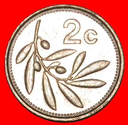 * OLIVE (1991-2007): MALTA ★ 2 CENTS 1993 VZGL STEMPELGLANZ! 