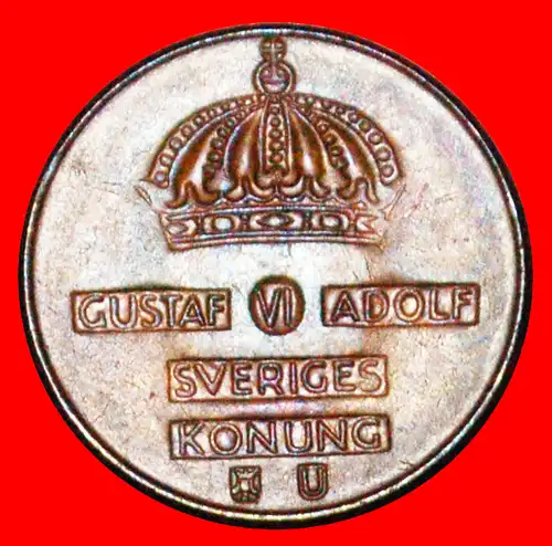 * GEWÜRZTE KRONE: SCHWEDEN ★ 1 OERE 1961U!*  SWEDEN ★