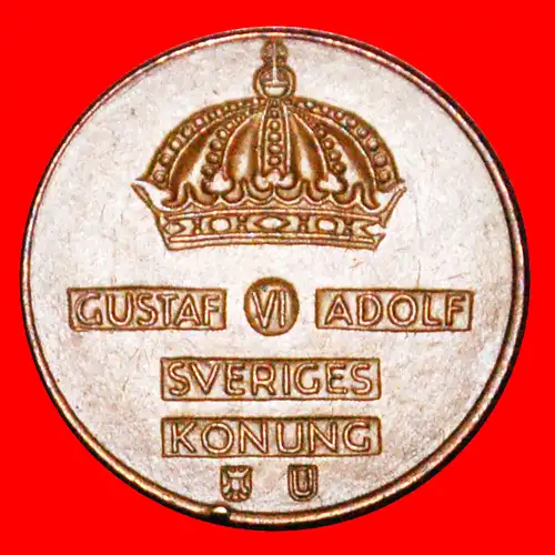 * GEWÜRZTE KRONE: SCHWEDEN ★ 1 OERE 1963U! *  SWEDEN ★