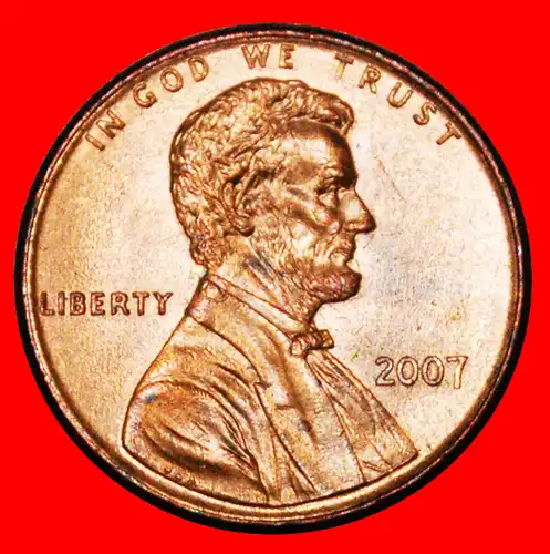 * MEMORIAL (1982-2008): USA ★ 1 CENT 2007! STG STEMPELGLANZ! LINCOLN (1809-1865)