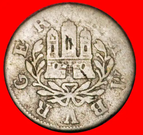 * SILBER (1725-1768): DEUTSCHLAND ★ 1 SHILLING 1750IHL HAMBURG (1675-1872)!  * SILVER: GERMANY ★