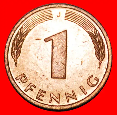 * EICHE (1950-2001): DEUTSCHLAND ★ 1 PFENNIG 1991J uSTG STEMPELGLANZ! * GERMANY ★