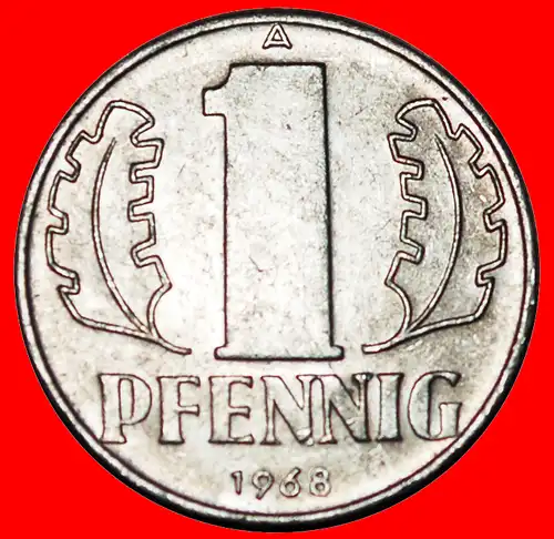 * UdSSR: DEUTSCHLAND DDR ★ 1 PFENNIG 1968A uSTG STEMPELGLANZ! ENTDECKUNG MÜNZE! * USSR: GERMANY ★  DISCOVERY COIN!