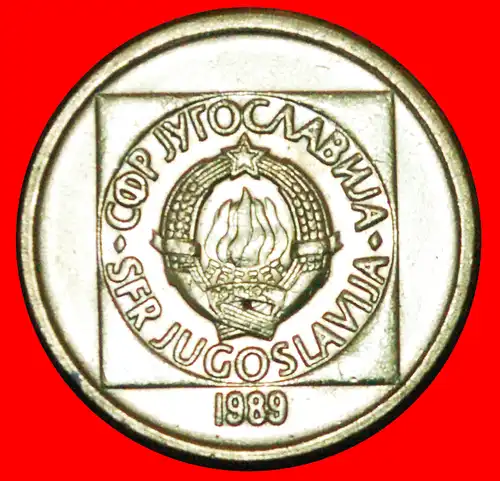 * ZWEITE INFLATION (1988-1989): JUGOSLAWIEN ★ 10 DINAR 1989 VZGL STEMPELGLANZ! *  YUGOSLAVIA ★