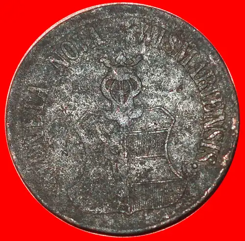 * UNGEWÖHNLICH: DEUTSCHLAND ★ 3 PFENNIGE 1854S WISMAR! * UNCOMMON: GERMANY