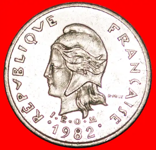 * FRANKREICH TIKI (1972-2005): FRANZÖSISCH POLYNESIEN ★ 10 FRANCS 1982 VZLG STEMPELGLANZ! ENTDECKUNG MÜNZE!  * FRANCE: FRENCH POLYNESIA ★DISOVERY COIN!