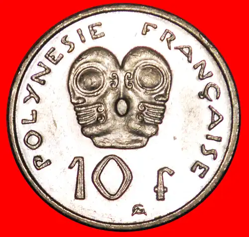 * FRANKREICH TIKI (2006-2020): FRANZÖSISCH POLYNESIEN ★ 10 FRANCS 2008 uSTG STEMPELGLANZ! ENTDECKUNG MÜNZE!  * FRANCE: FRENCH POLYNESIA ★DISOVERY COIN!