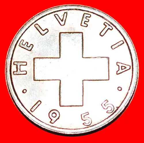 * ZWEIG DER HAFER (1948-2006): SCHWEIZ ★ 1 RAPPEN 1955B! * SWITZERLAND