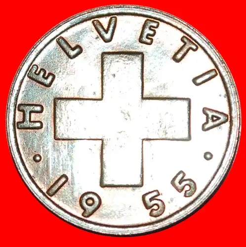 * ZWEIG DER HAFER (1948-1974): SCHWEIZ ★ 2 RAPPEN 1955B! * SWITZERLAND