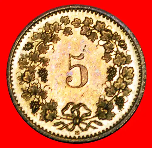 * FREIHEIT (1879-2021): SCHWEIZ ★ 5 RAPPEN 1990B uSTG STEMPELGLANZ! * SWITZERLAND