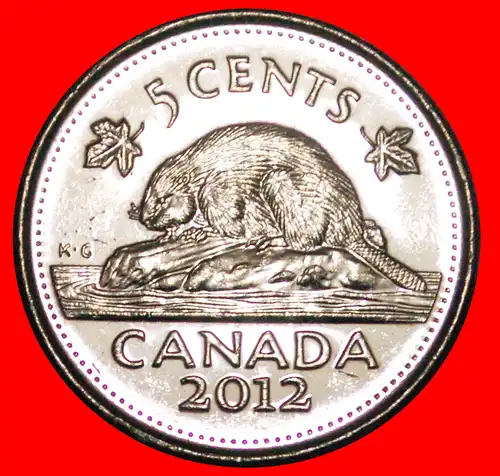 * BEAVER (1937-2021): KANADA ★ 5 CENTS 2012 uSTG STEMPELGLANZ! * CANADA 