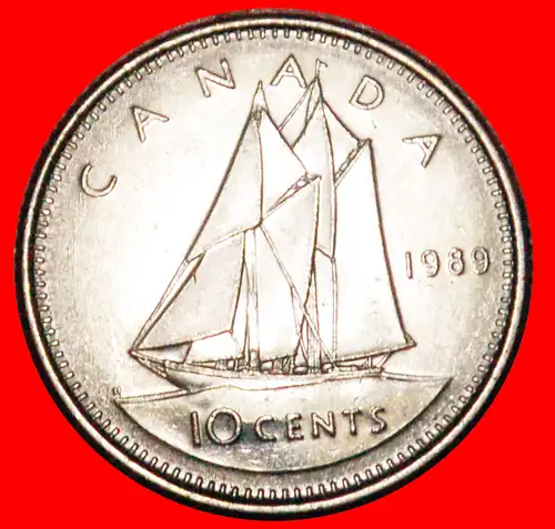 * SCHIFF (1937-2021): KANADA ★ 10 CENTS 1989 uSTG STEMPELGLANZ! * CANADA 