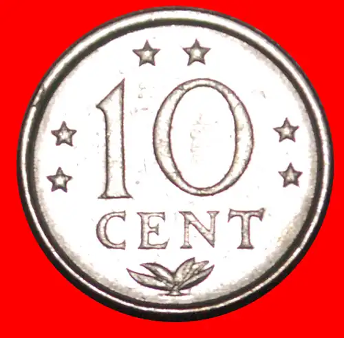 * JULIANA (1948-1980): NIEDERLÄNDISCH ANTILLEN ★ 10 CENTS 1977!    * NETHERLANDS ANTILLES