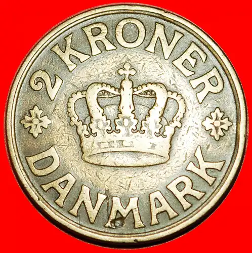 * MONOGRAMM (1924-1941): DÄNEMARK ★  2 KRONER 1926! Christian X. (1863-1906)  *  DENMARK ★ 