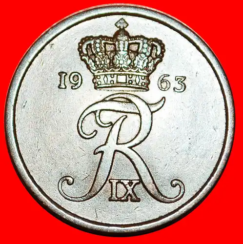 * MONOGRAMM: DÄNEMARK ★ 5 OERE 1963! FREDERIK IX. (1947-1972)   *  DENMARK ★ 