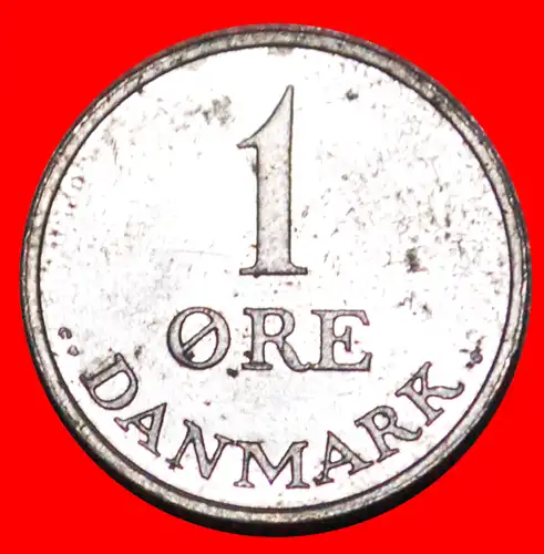 * MONOGRAMM Frederik IX. (1899-1972): DÄNEMARK ★ 1 OERE 1969 uSTG STEMPELGLANZ SILBER!  *  DENMARK ★ SILVER!