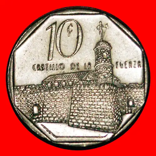 * SCHLOSS: KUBA ★ 10 CENTAVOS 2000 ↑↓ CONVERTIBLE PESO VZGL STEMPELGLANZ! * CUBA ★ 