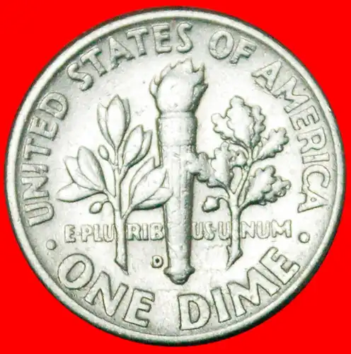 *• SILBER (1946-1964): USA ★ 10 CENTS 1953D! ROOSEVELT (1882-1945) *• SILVER