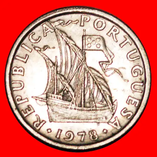 * SCHIFF (1963-1985): PORTUGAL ★ 2,50 ESCUDOS 1978 STG STEMPELGLANZ!